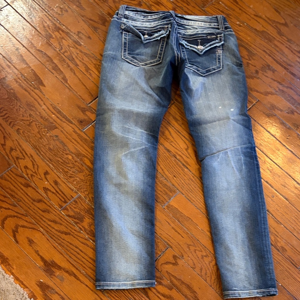 Miss Me Medium Wash Skinny Jeans with Embellished Back Pockets